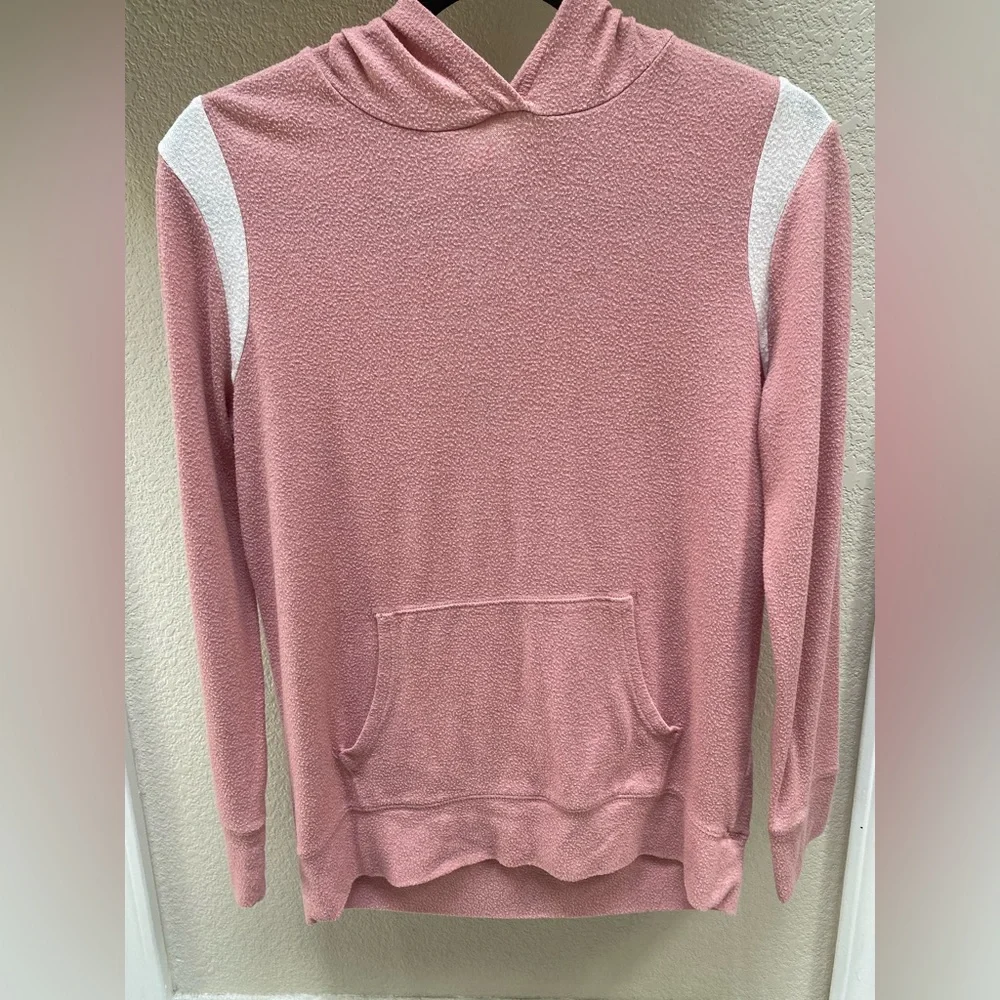 Old Navy, Girls, Pink and White, Lightweight Hoodie, Size XL (14)